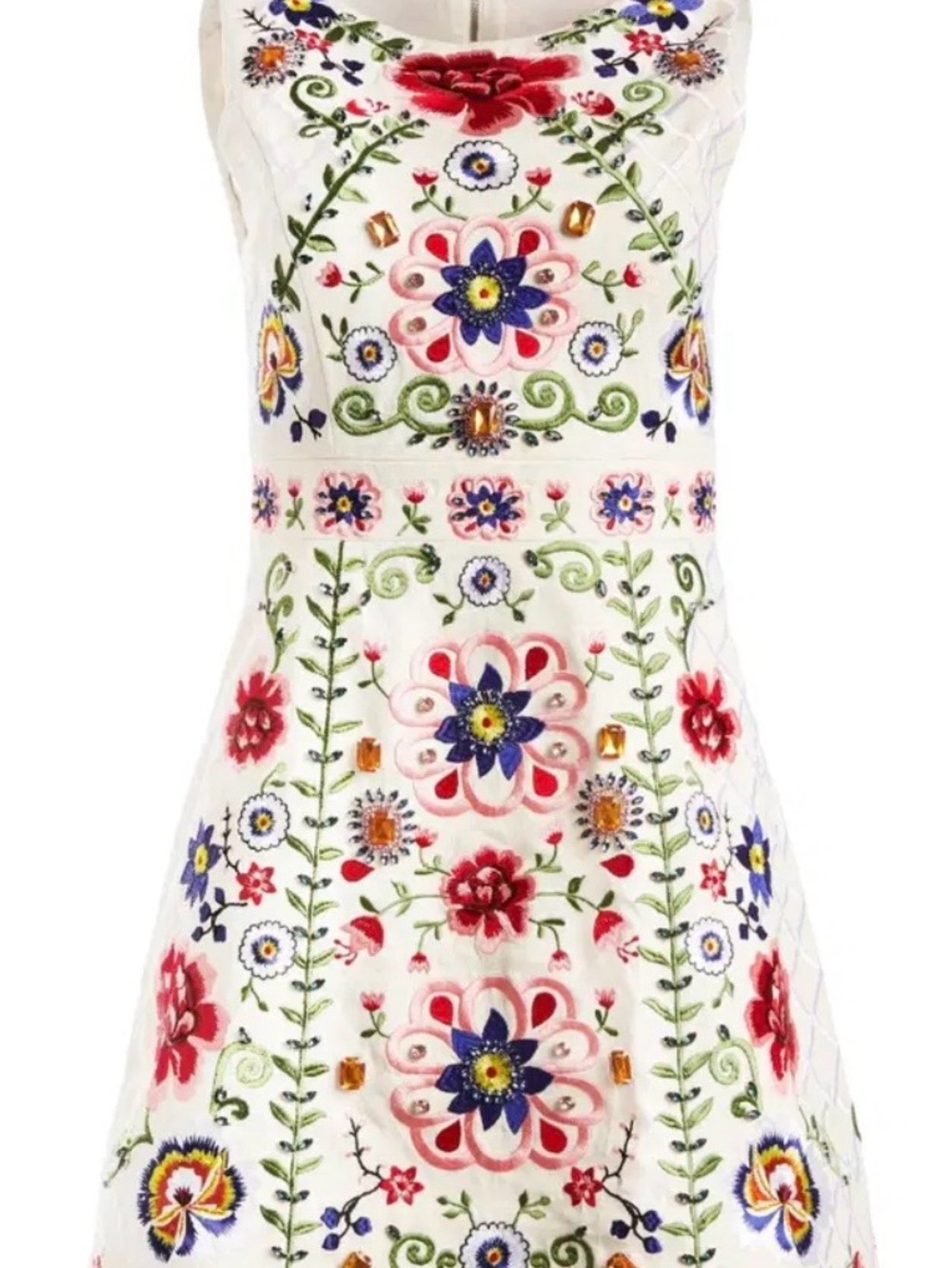 Alice + Olivia Lindsey Embroidered and Embellished Mini Dress - Picture 8 of 9